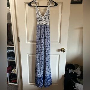 Double Zero Blue and White Dress